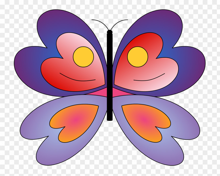 Butterfly Monarch Purple Blue Clip Art PNG