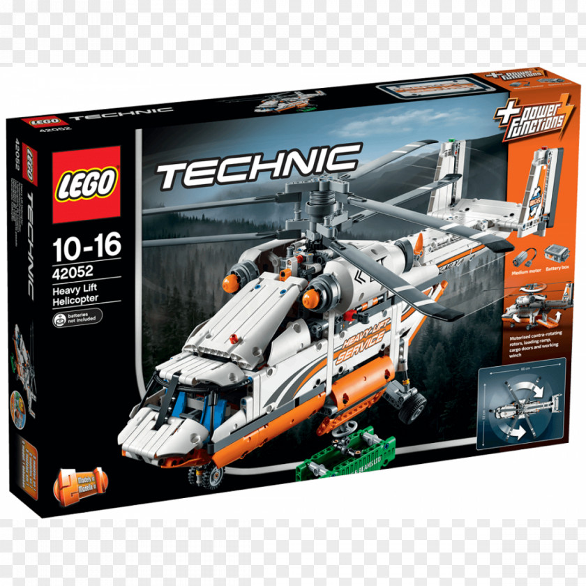 Toy Lego Technic Heavy Lift Helicopter 42052 LEGO Large Cargo PNG