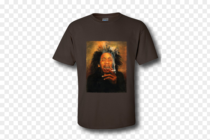 Bob Marley T-shirt Facial Hair Sleeve Font PNG
