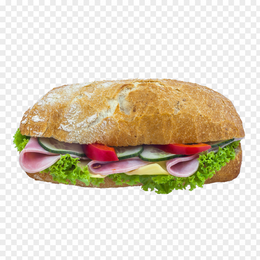 Ham And Cheese Sandwich Ciabatta Breakfast Submarine Pan Bagnat PNG