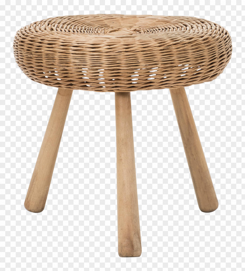 Noble Wicker Chair Table Stool Wood PNG