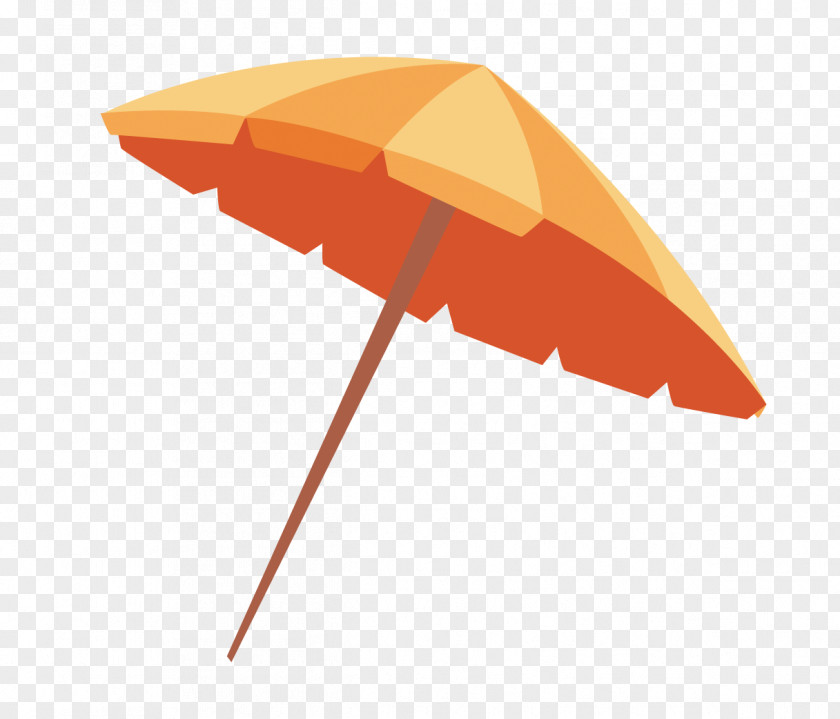 Orange Simple Parasol Decorative Pattern Yellow Umbrella PNG