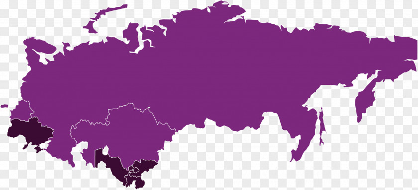 Russia Europe Blank Map PNG