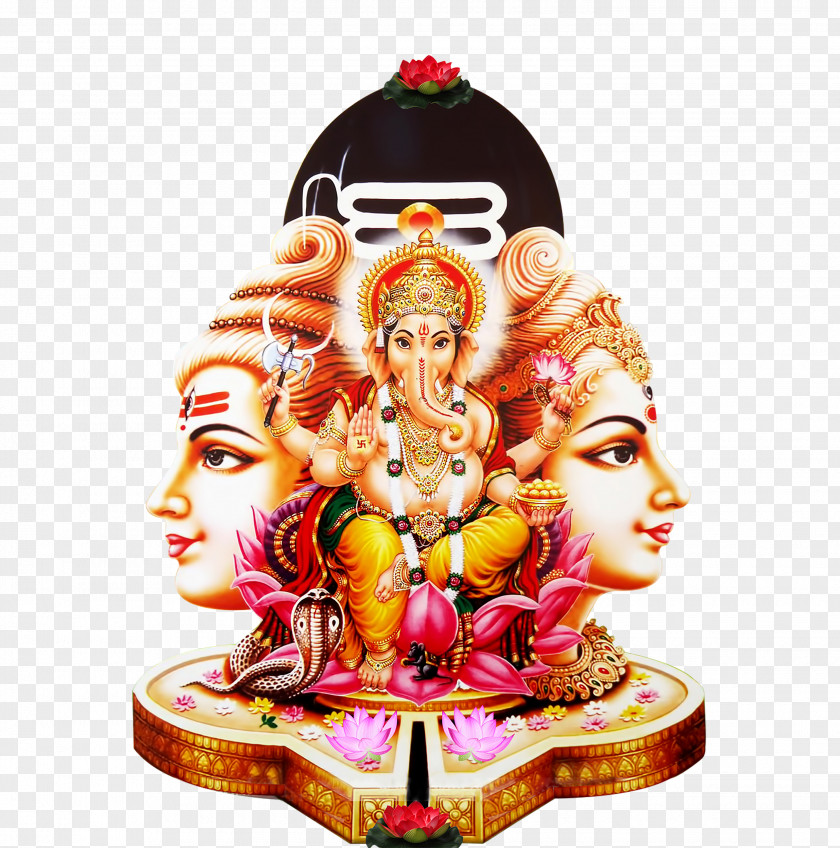 Ganesha Shiva Parvati God Deity PNG