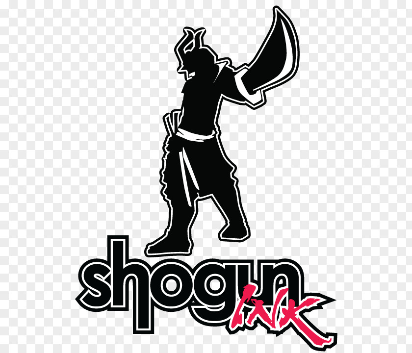 Shogun Logo Brand Character White Font PNG