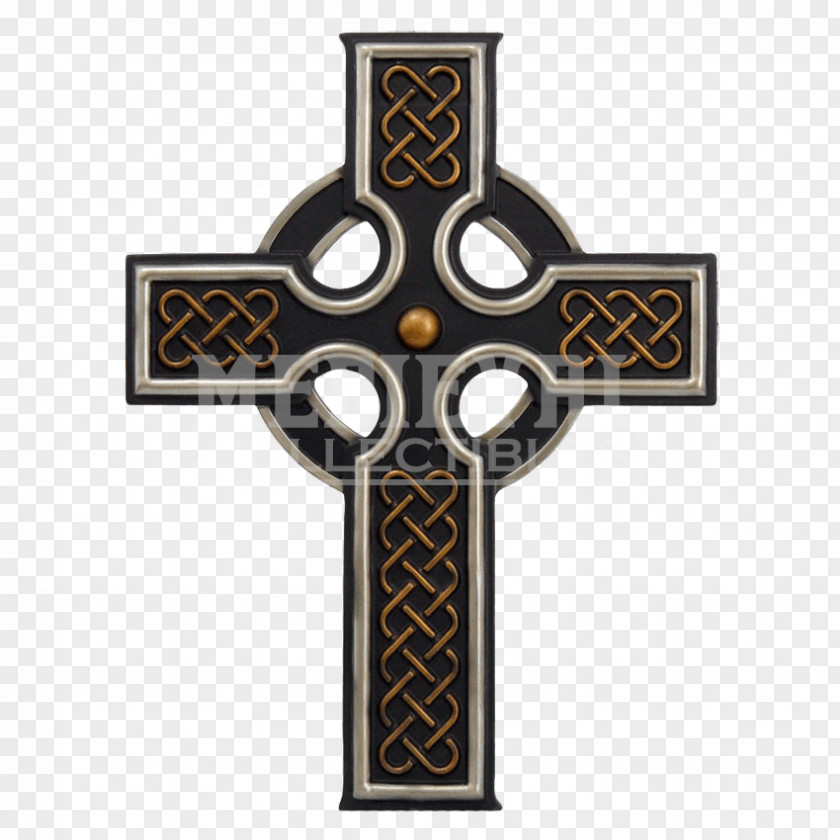 Golden Lantern Celtic Cross Christian Celts Necklace PNG