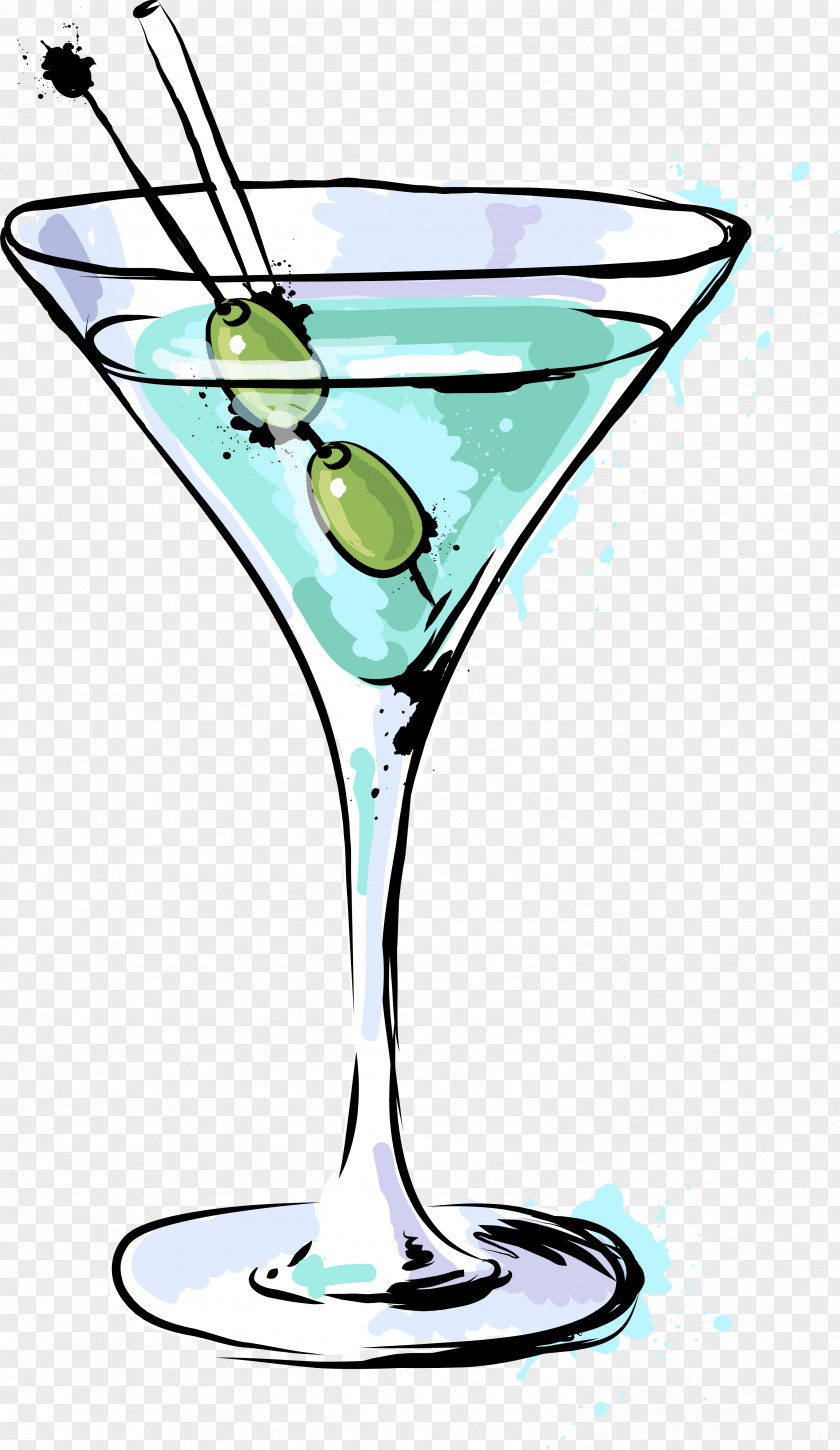 Green Fresh Drink Cocktail Garnish Martini Blue Hawaii PNG