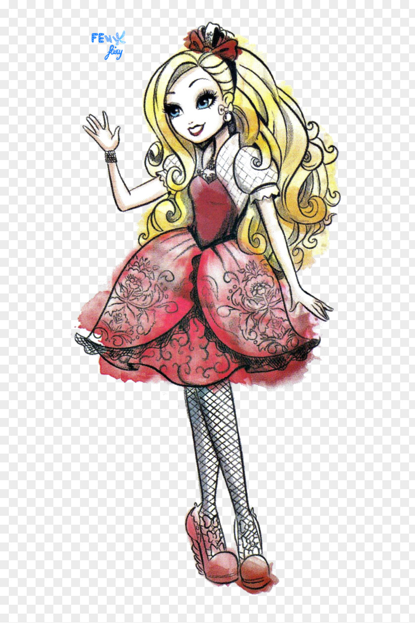 Snow White Ever After High Legacy Day Apple Doll Art PNG