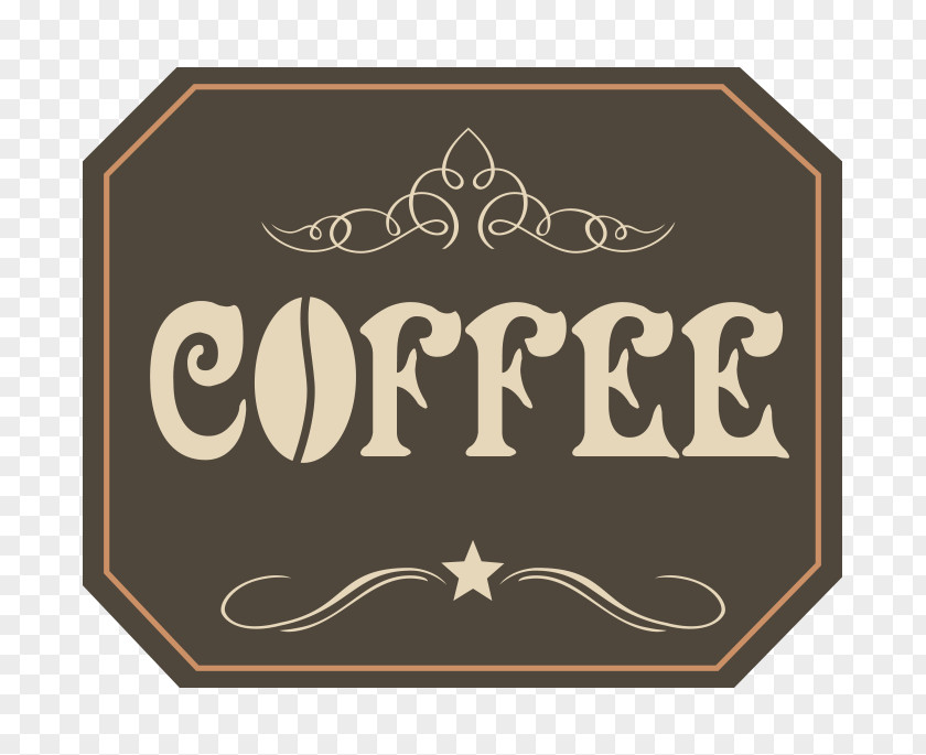 English Coffee Label Vector The Bean & Tea Leaf Cafe Stencil PNG