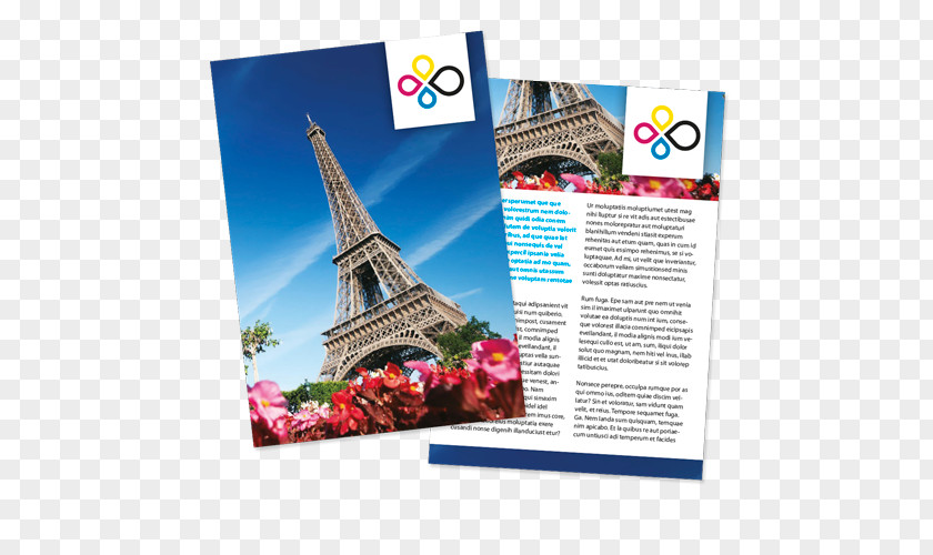 Flyer Stand Advertising Eiffel Tower Guntro's Druk & Wrapdesign PNG