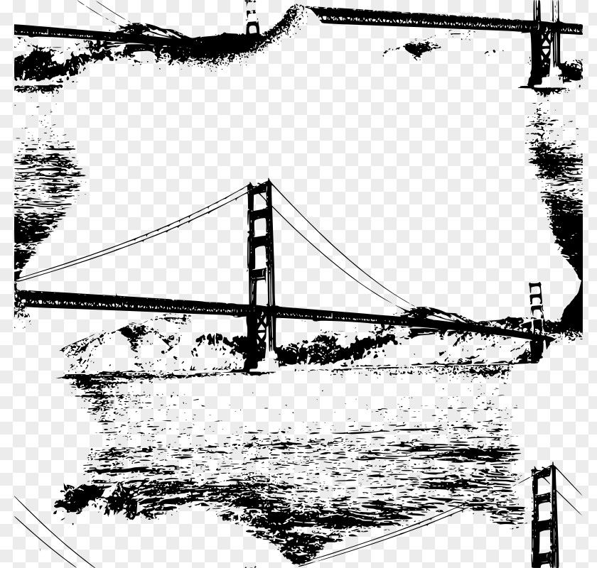 Golden Gate Bridge Line Art Clip PNG