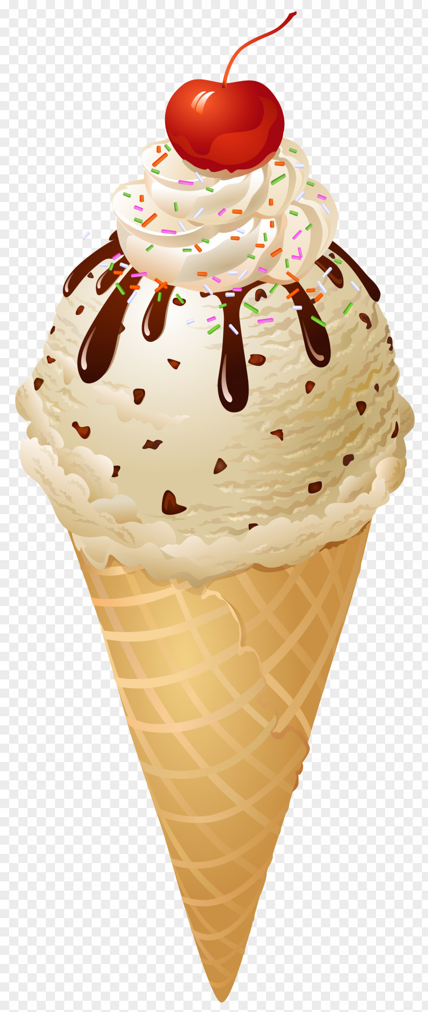 Fancy Vanilla Cones Free Matting Ice Cream Cone Chocolate Sundae PNG