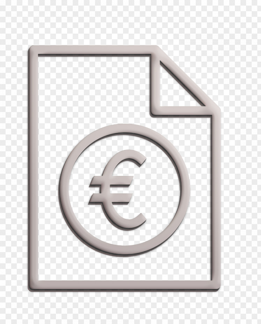 Metal Symbol Currency Icon Document Euro PNG
