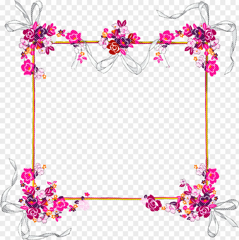 Flower Square Frame Floral PNG