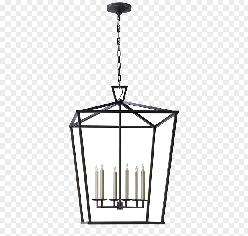 Light Chandelier Visual Comfort & Co. Darlana Medium Lantern Pendant PNG
