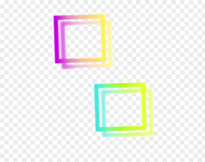 Rectangle Yellow Rainbow Color Background PNG