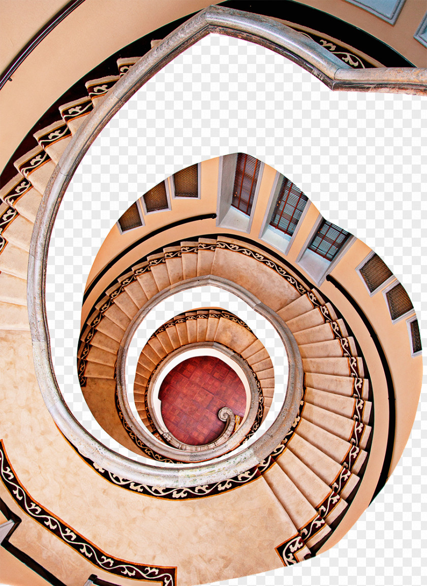 Abstract Classical Interior Swivel Ladder Stairs Spiral Rotation Pattern PNG
