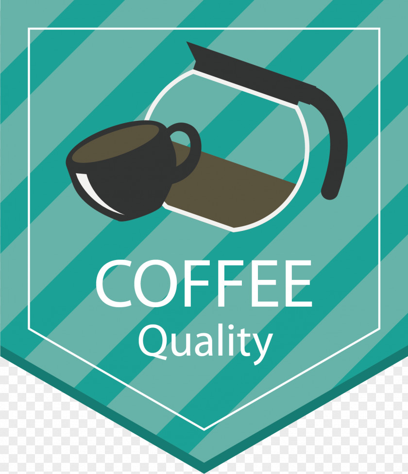 Coffee Quality Vector Logo Polygon PNG