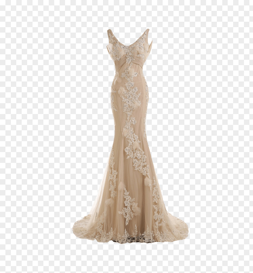 Dress Wedding Evening Gown Ball Train PNG