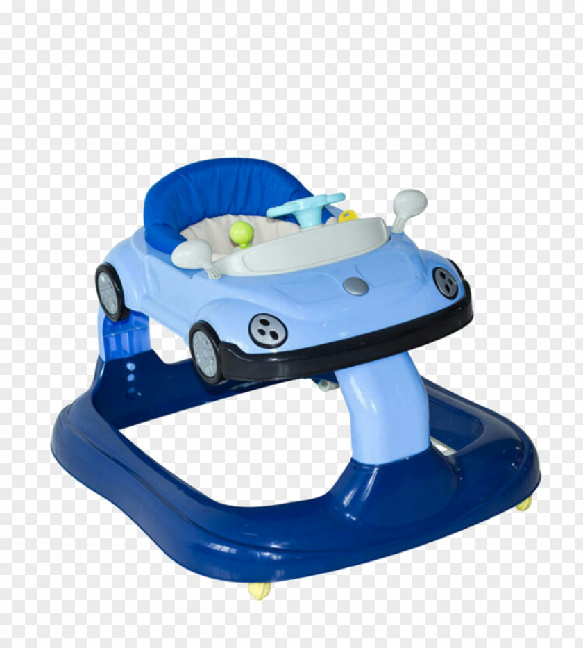 Blue Mini Car Walker Diaper Baby Infant PNG