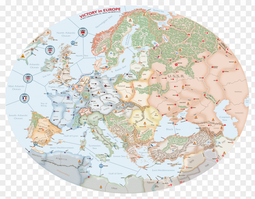 Map Europe World War II PNG