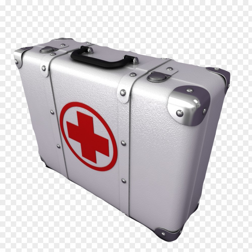 White Plus First Aid Kit 3D Modeling Computer Graphics PNG