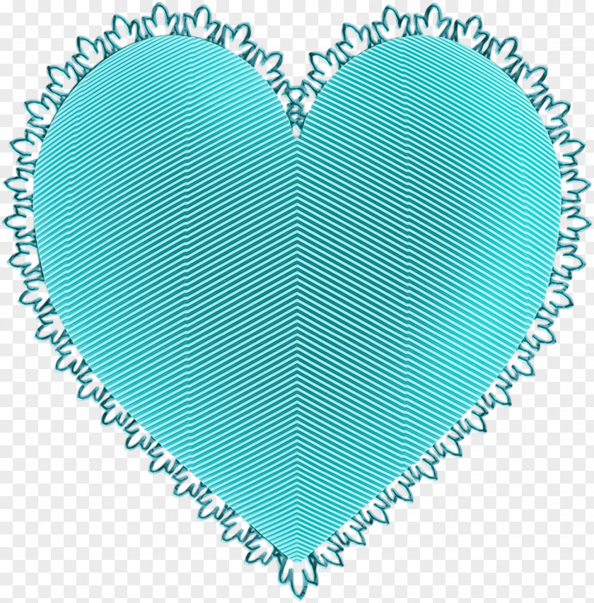 Green Heart Aqua Turquoise Teal PNG