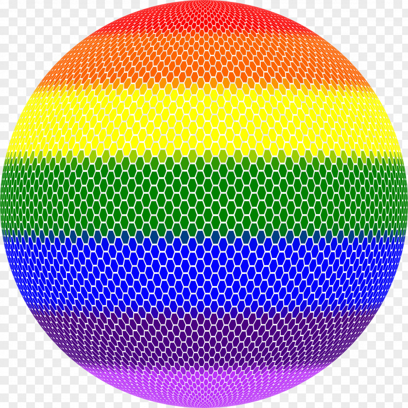 Mosaic Sphere Rainbow Three-dimensional Space PNG