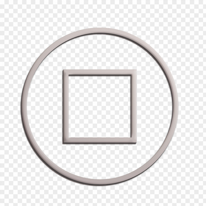 Rectangle Metal Stop Icon Essential Set PNG