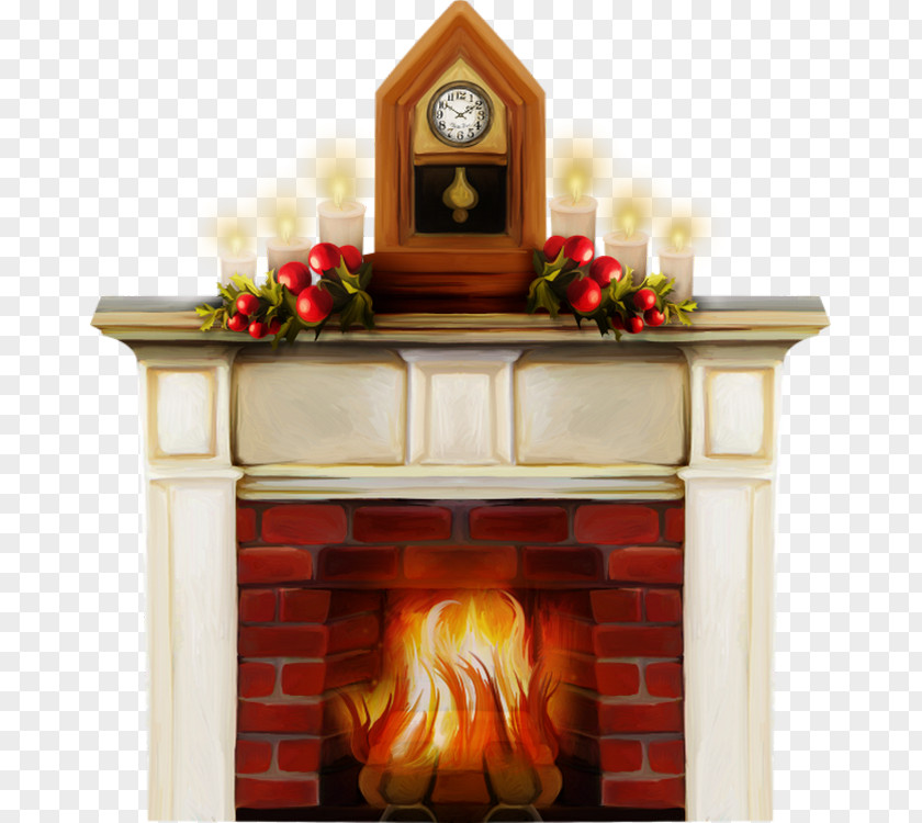 Santa Claus Fireplace Christmas Day Clip Art PNG