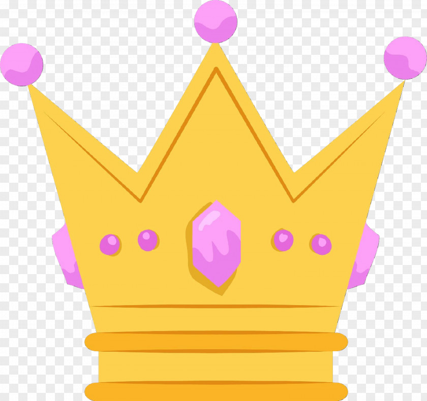 Pink Yellow Crown PNG
