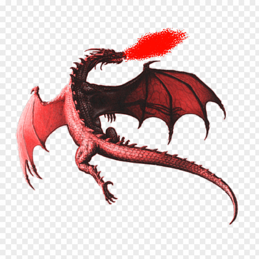Dragon Dungeons & Dragons Chinese Flying Red T-Shirt PNG