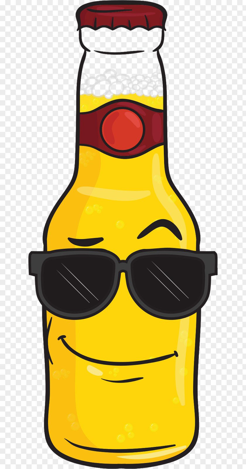 Sunglasses Emoji Beer Bottle Alcoholic Drink Malt Liquor PNG