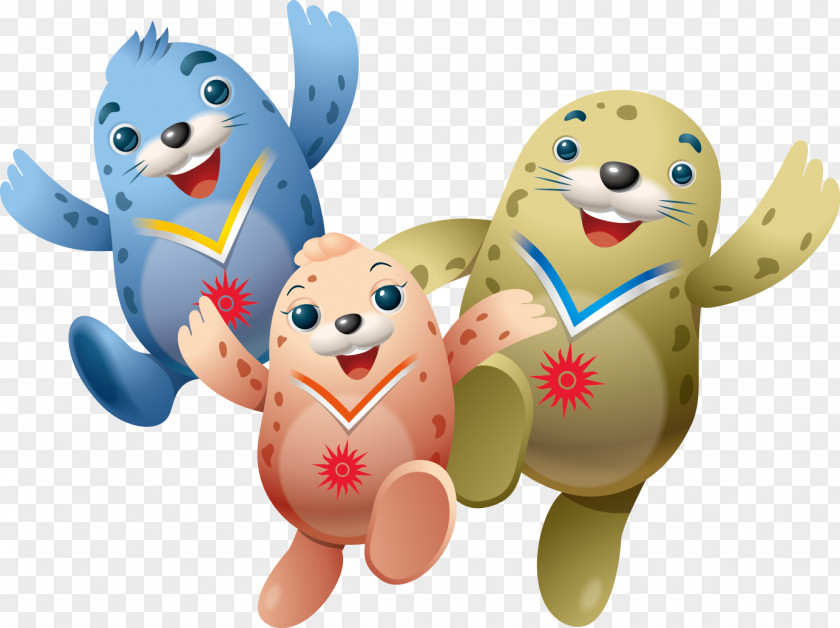 Cartoon Sea Lion Incheon Gyeonggi Province 2014 Asian Games 2018 2010 PNG