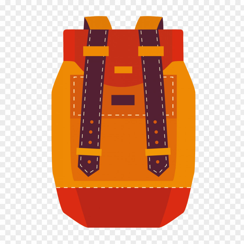 Orange Backpack Euclidean Vector PNG