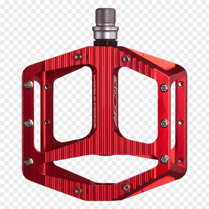 Flat Shop Bicycle Pedals Red Mountain Bike Force Aluminium PNG