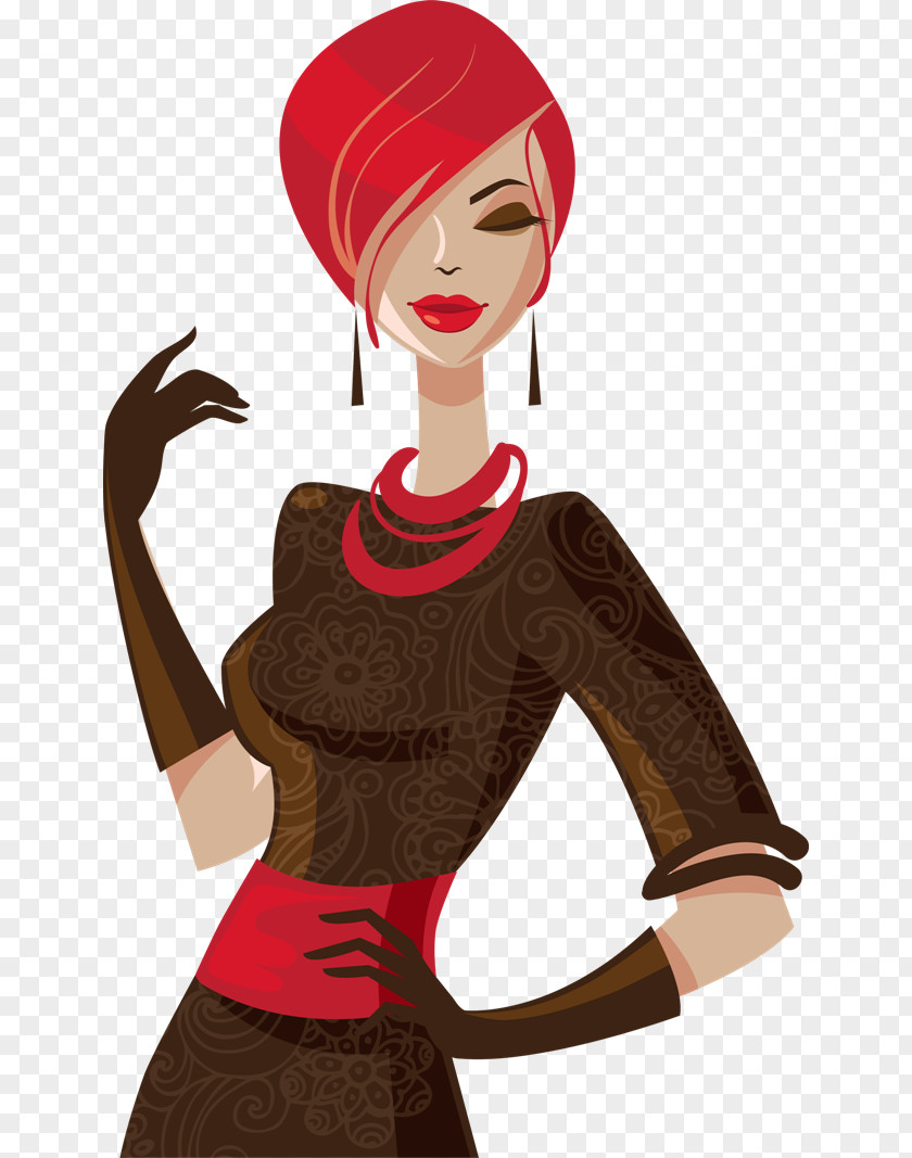 Woman Fashion Illustration PNG