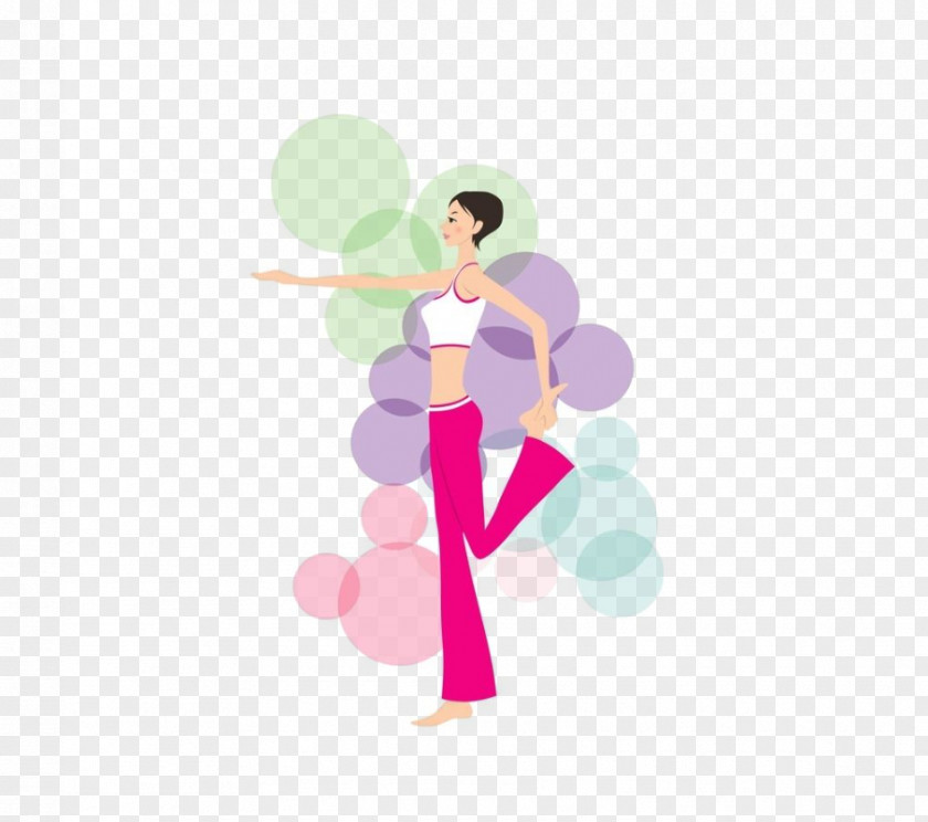Woman Yoga Illustration PNG