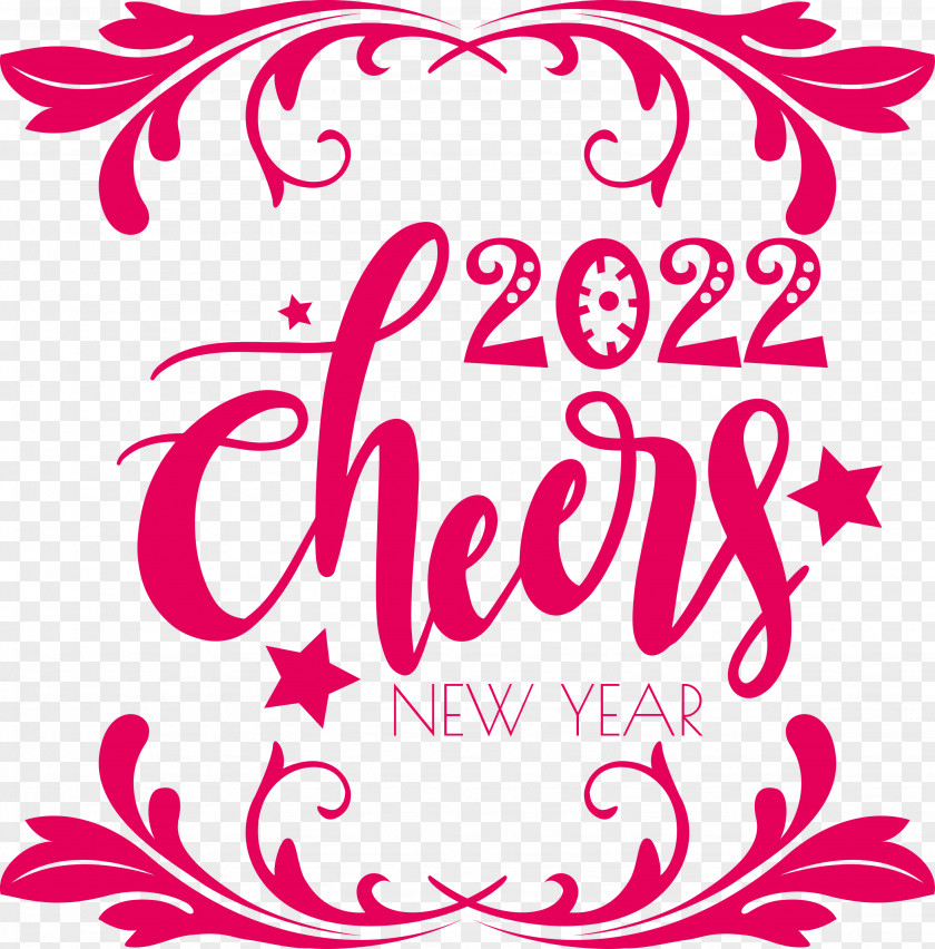 2022 Cheers Happy New Year PNG