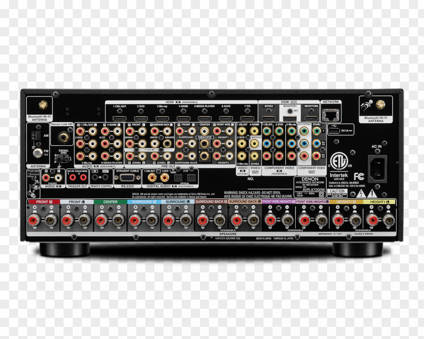 Avó AV Receiver Denon AVR-X7200W Dolby Atmos Radio PNG