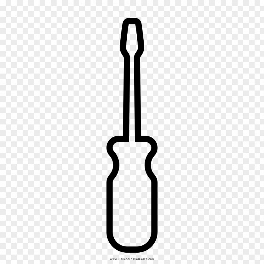 Screwdriver Drawing Coloring Book Ausmalbild Black And White PNG