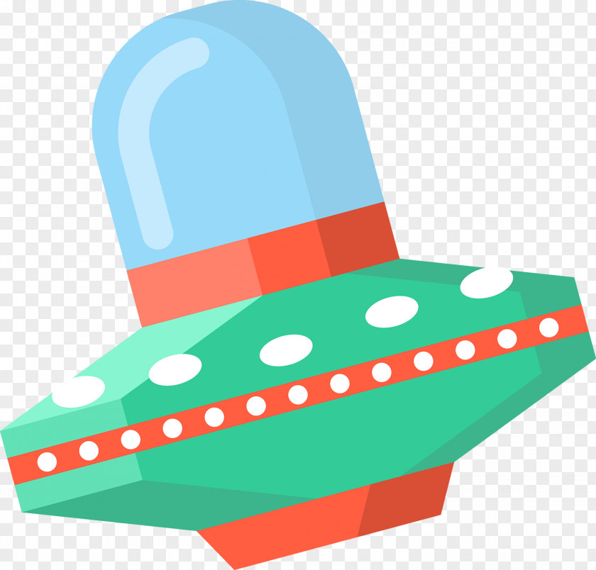 Cute Color UFO Spacecraft Vector Unidentified Flying Object Clip Art PNG