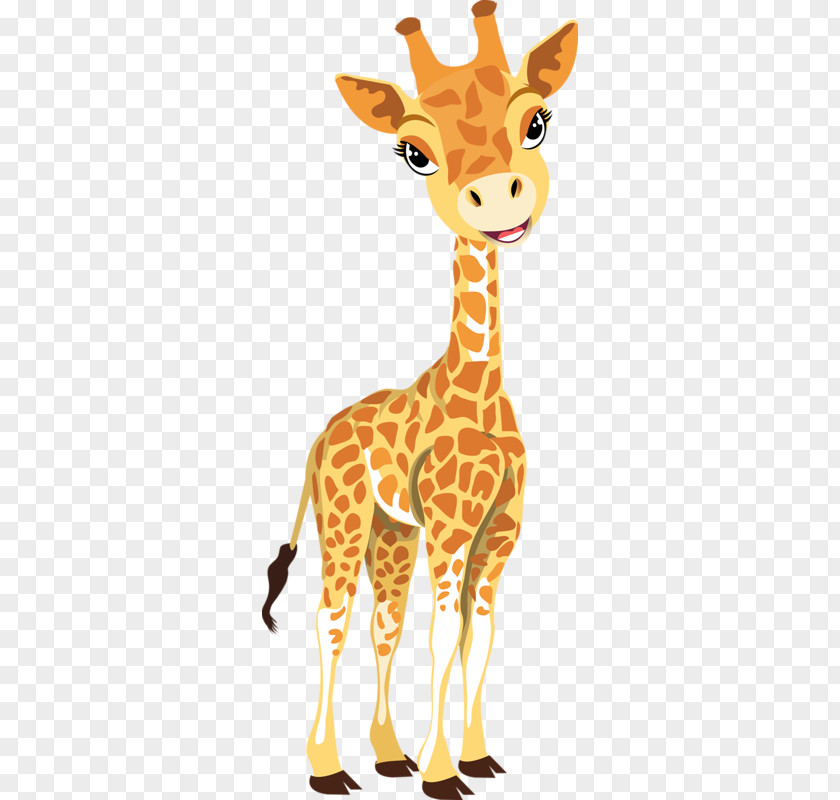 Happy Deer Baby Giraffes Cartoon Clip Art PNG