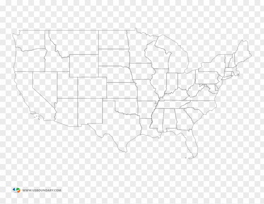 Usa Map Line Art Clip PNG
