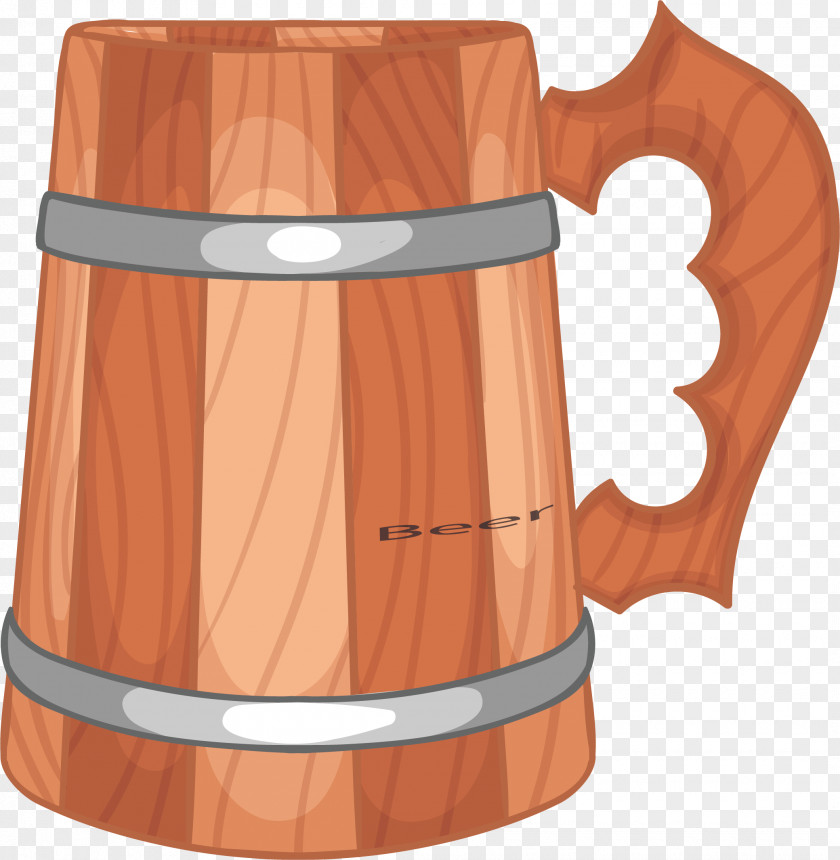 Vector Creative Beer Bucket Barrel Euclidean PNG