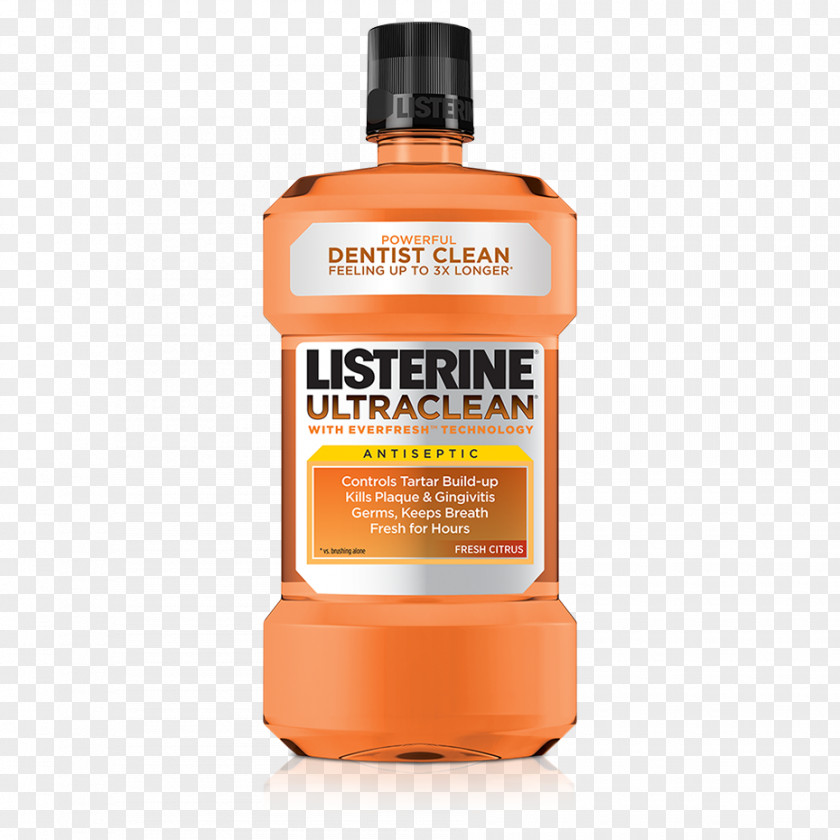 Listerine Mouthwash Ultraclean Total Care PNG