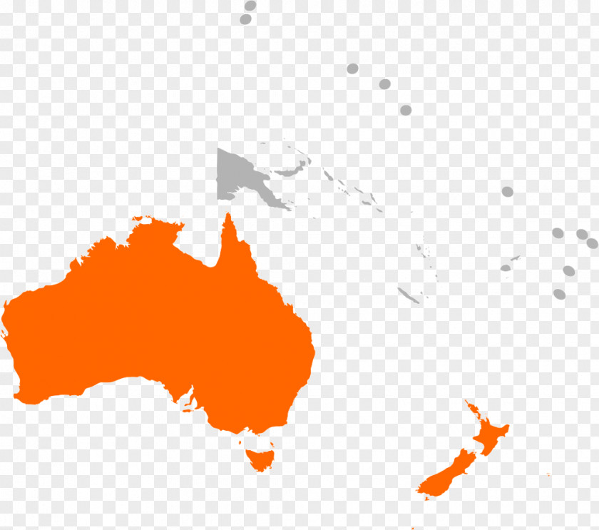 Oceania Australia Vector Map PNG