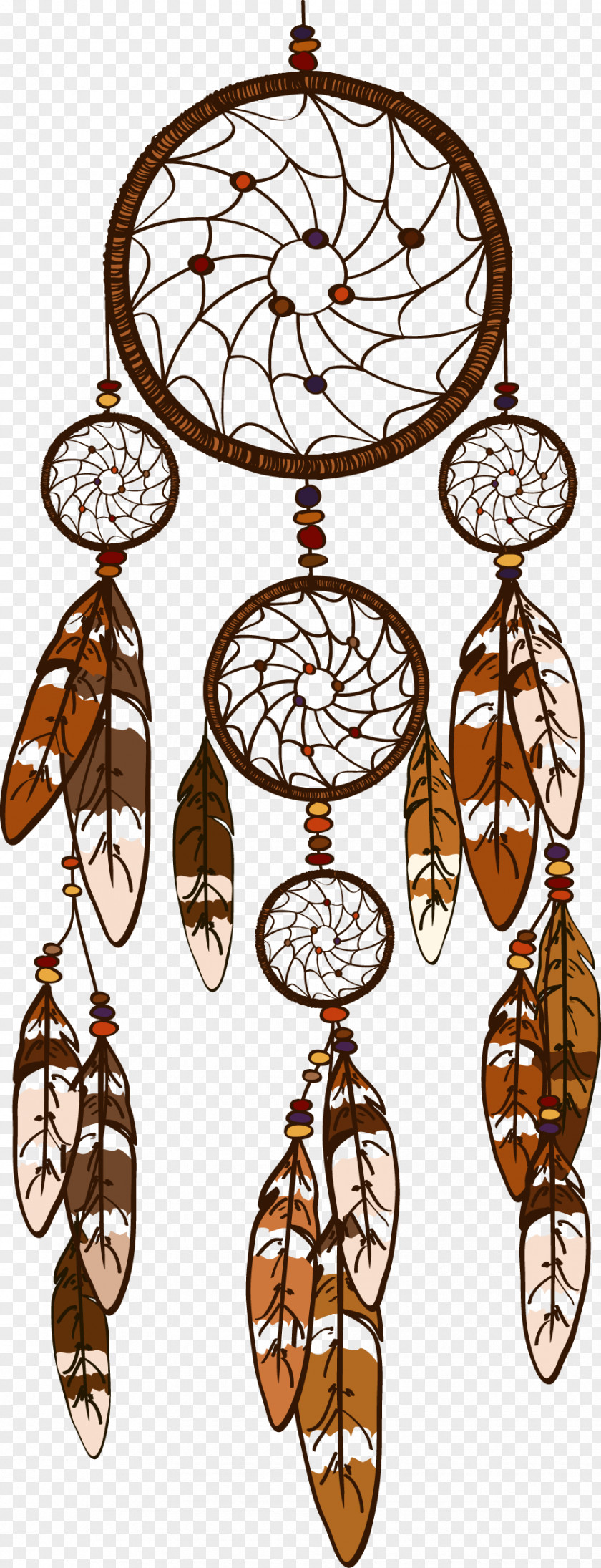 Decorative Dreamcatcher Feather Illustration PNG