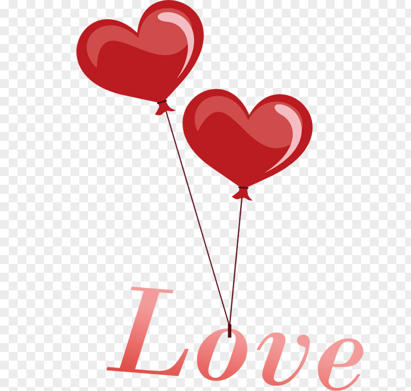 Romantic LOVE Heart Balloon Valentine's Day Download PNG