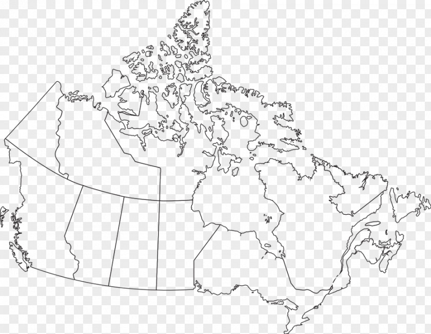 Canada Province Or Territory Of Blank Map Coloring Book PNG